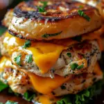 Cheddar Ranch Chicken Burgers