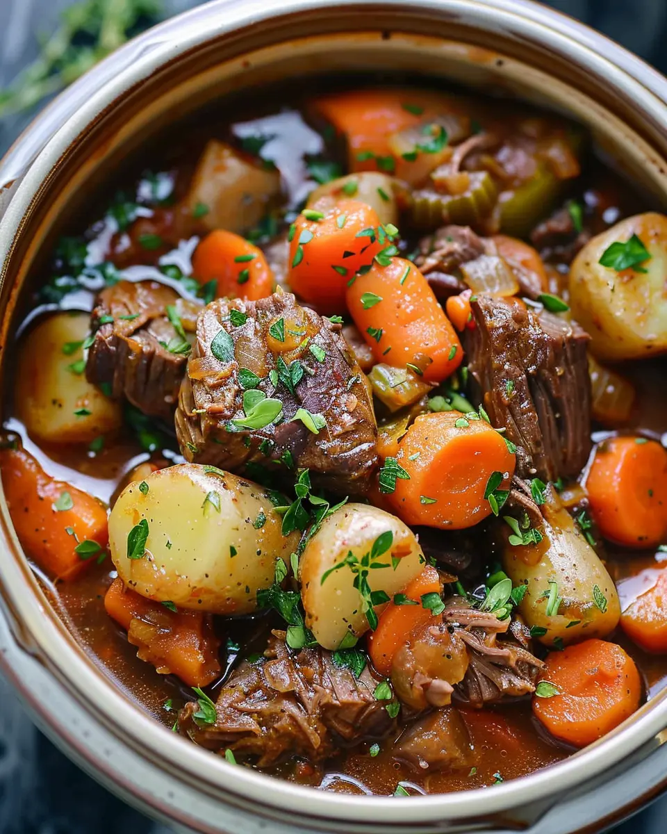 Crock Pot Beef Stew with Hearty Vegetables for Easy Comfort Food