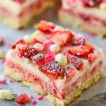 Strawberry White Chocolate Gooey Bars