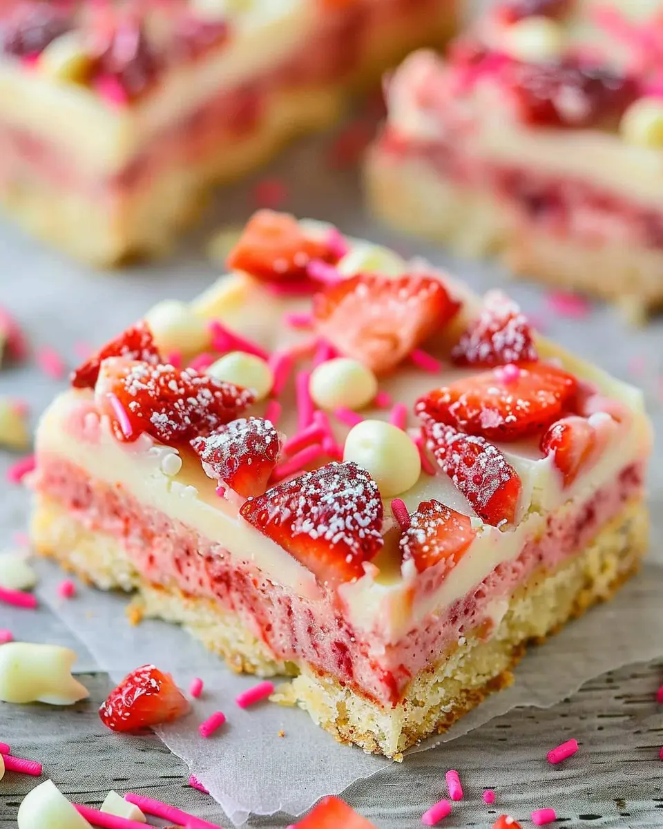 Strawberry White Chocolate Gooey Bars: The Best Indulgent Treat