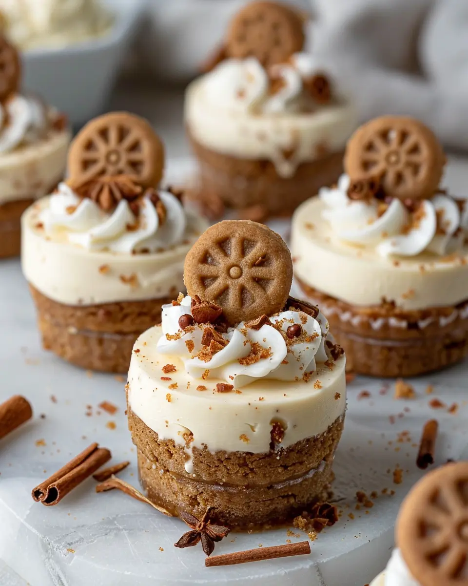 No-Bake Gingerbread Cheesecake Cups: Easy Holiday Delight