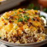Cheesy Hamburger Rice Casserole