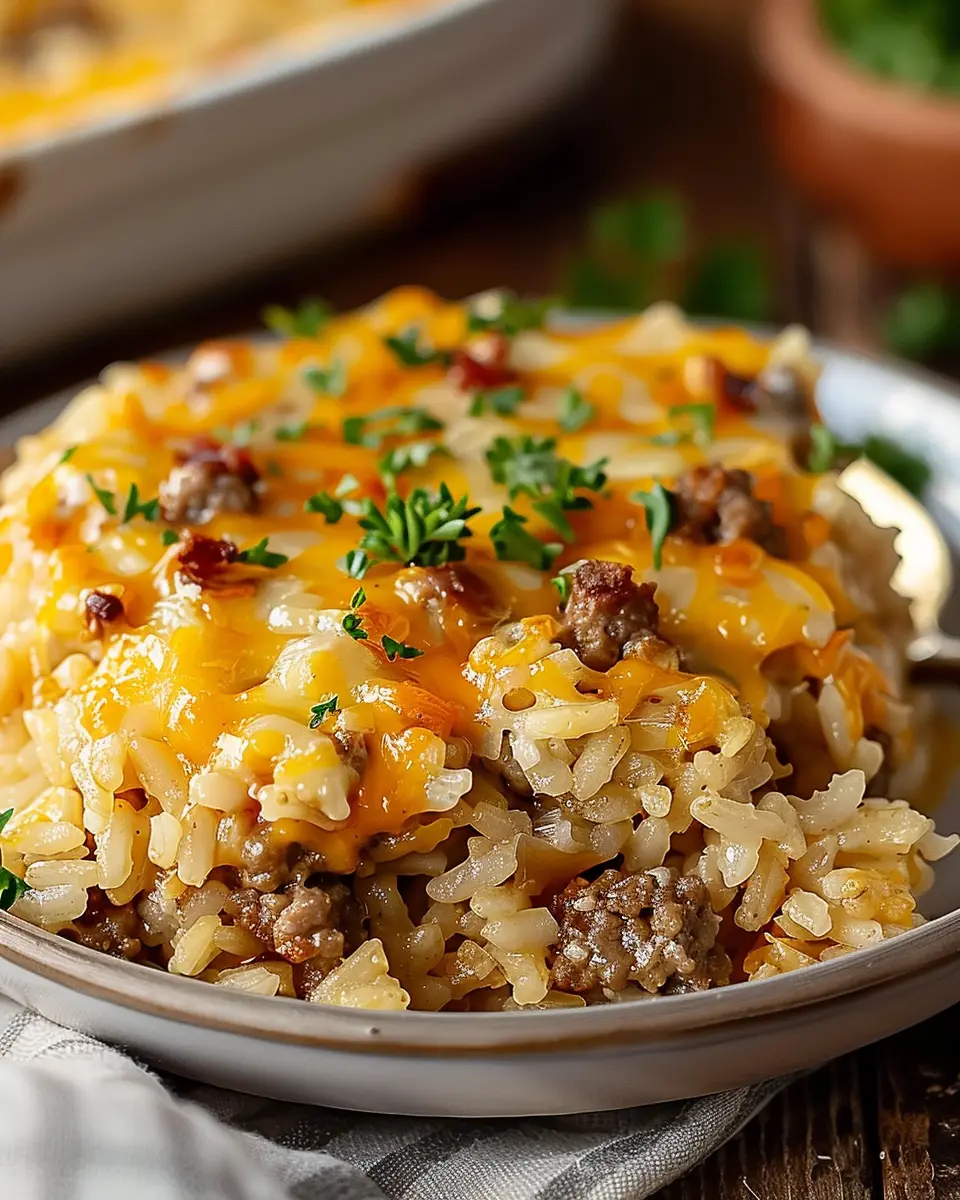 Cheesy Hamburger Rice Casserole: Easy Comfort Food Delight