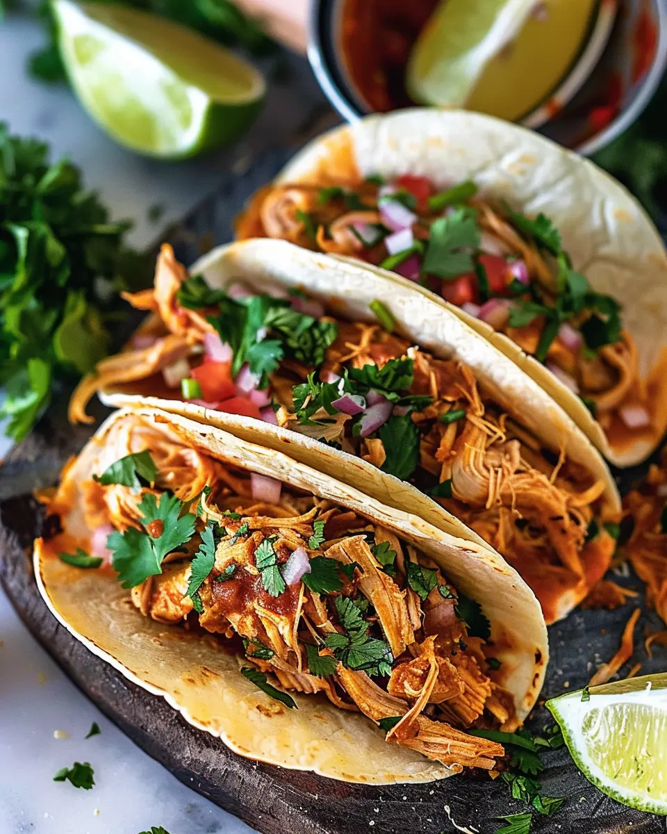 Slow Cooker Shredded Chicken Tacos: Easy, Flavor-Packed Delight