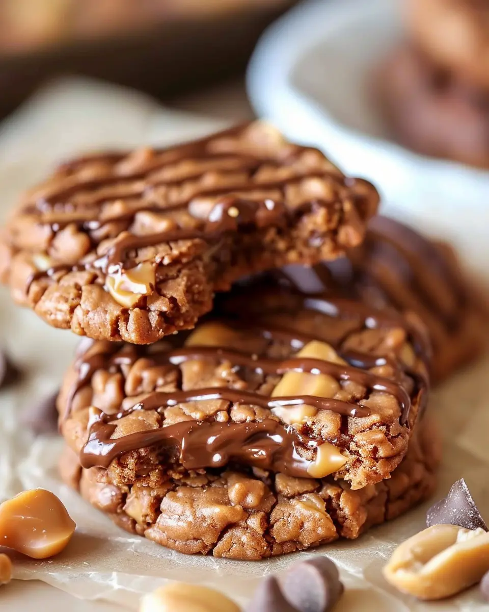 Peanut Butter Chocolate Caramel Cookies: The Best Indulgent Treat