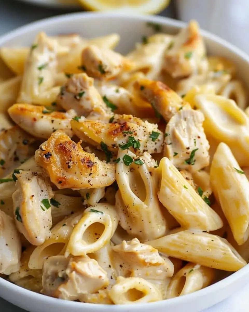 Creamy Chicken Pasta with Turkey Bacon: A Comforting Delight