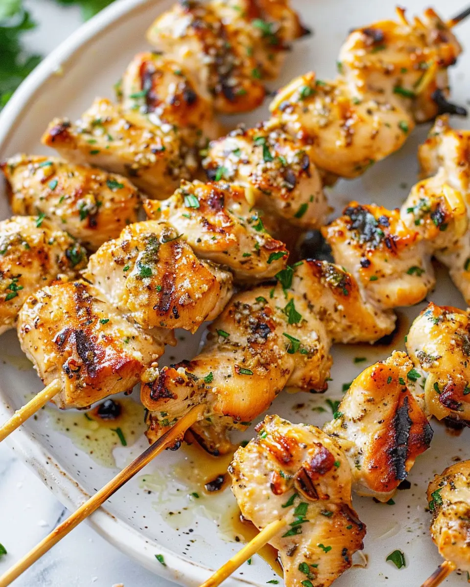 Garlic Parmesan Chicken Skewers: Easy, Juicy Delight for Home Cooks