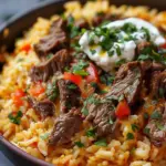 Steak Queso Rice Delight
