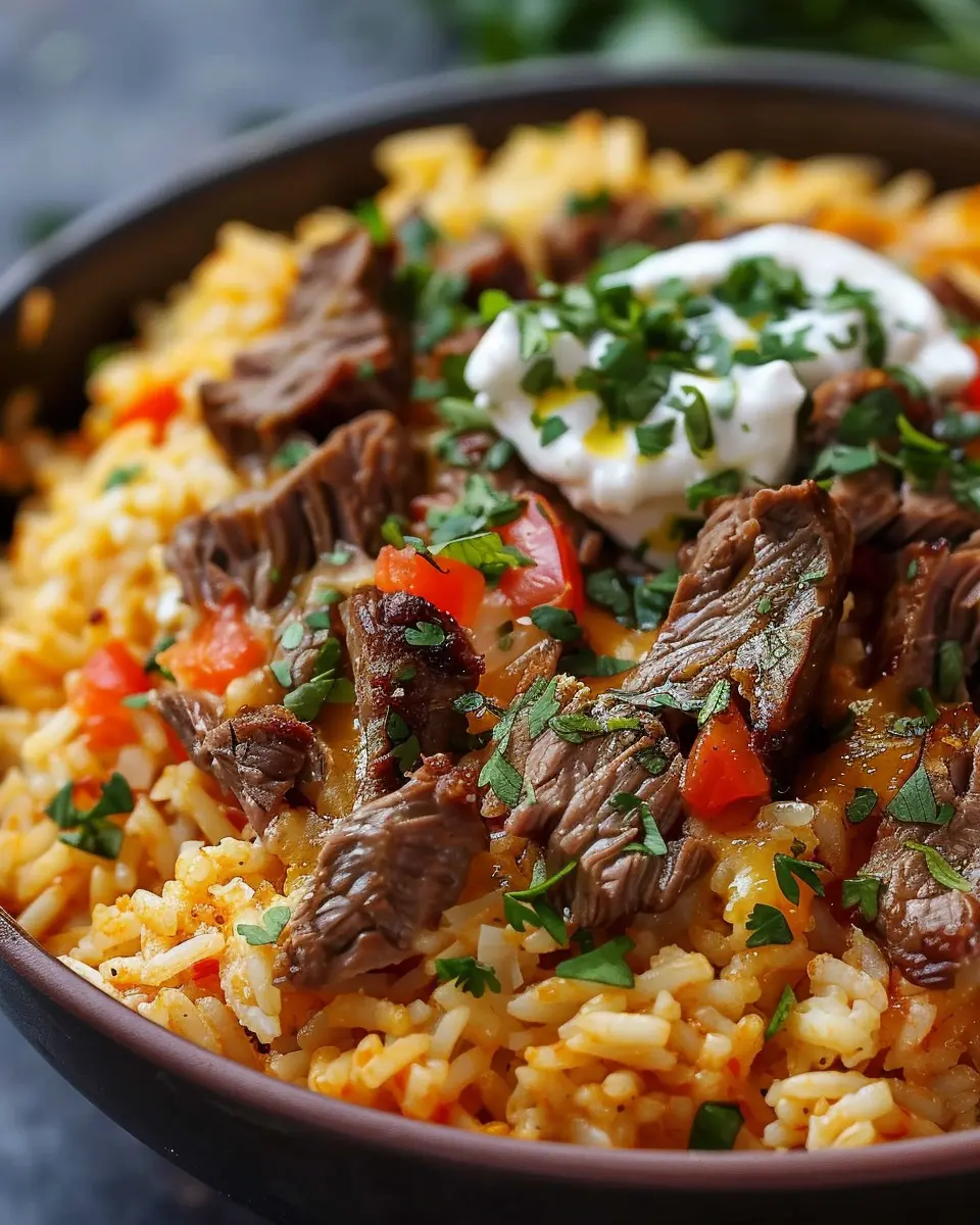 Steak Queso Rice Delight: An Easy Indulgence for Home Chefs