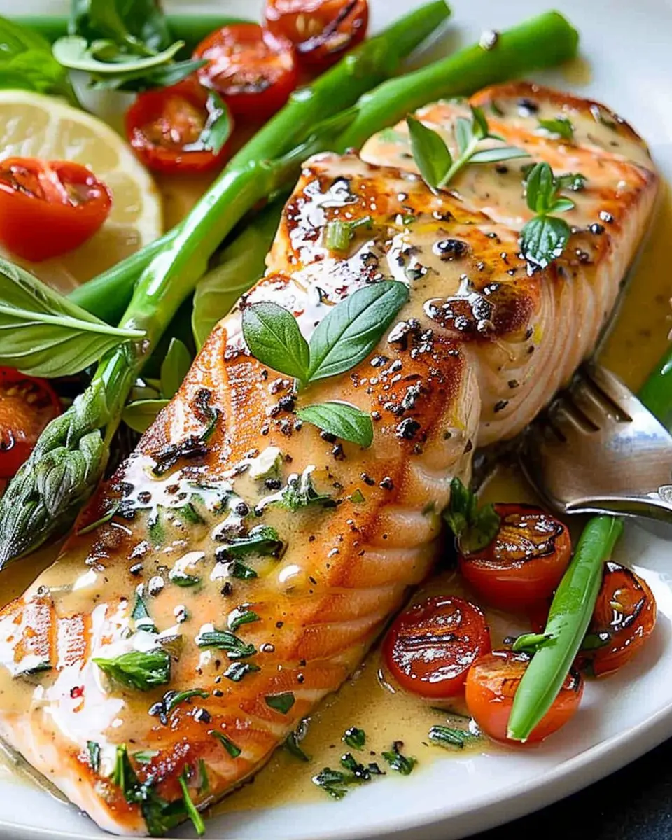 Creamy Tuscan Salmon with Turkey Bacon: A Delightful Dinner Treat