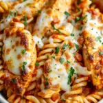 High Protein Chicken Parmesan Pasta