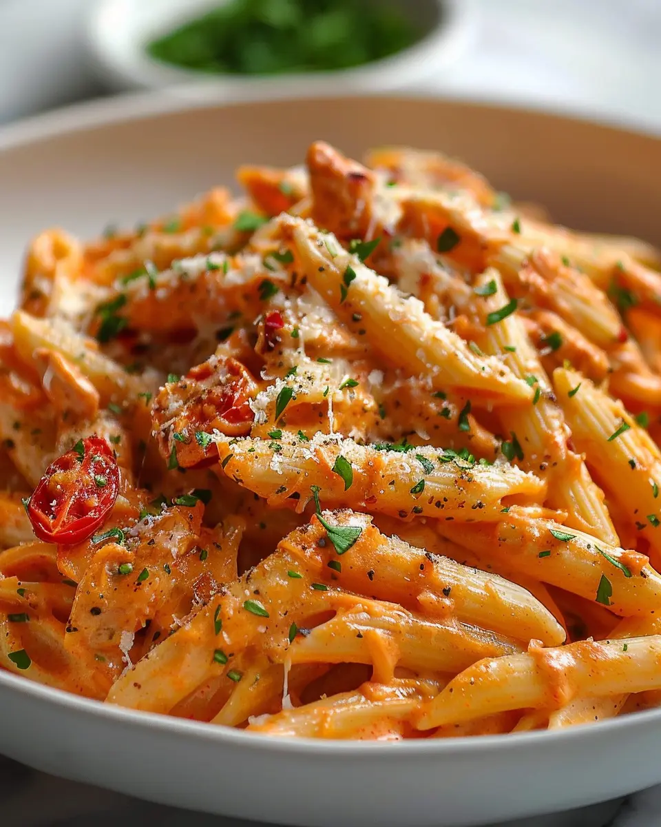 Creamy Tomato Garlic Pasta with Turkey Bacon for Comforting Nights