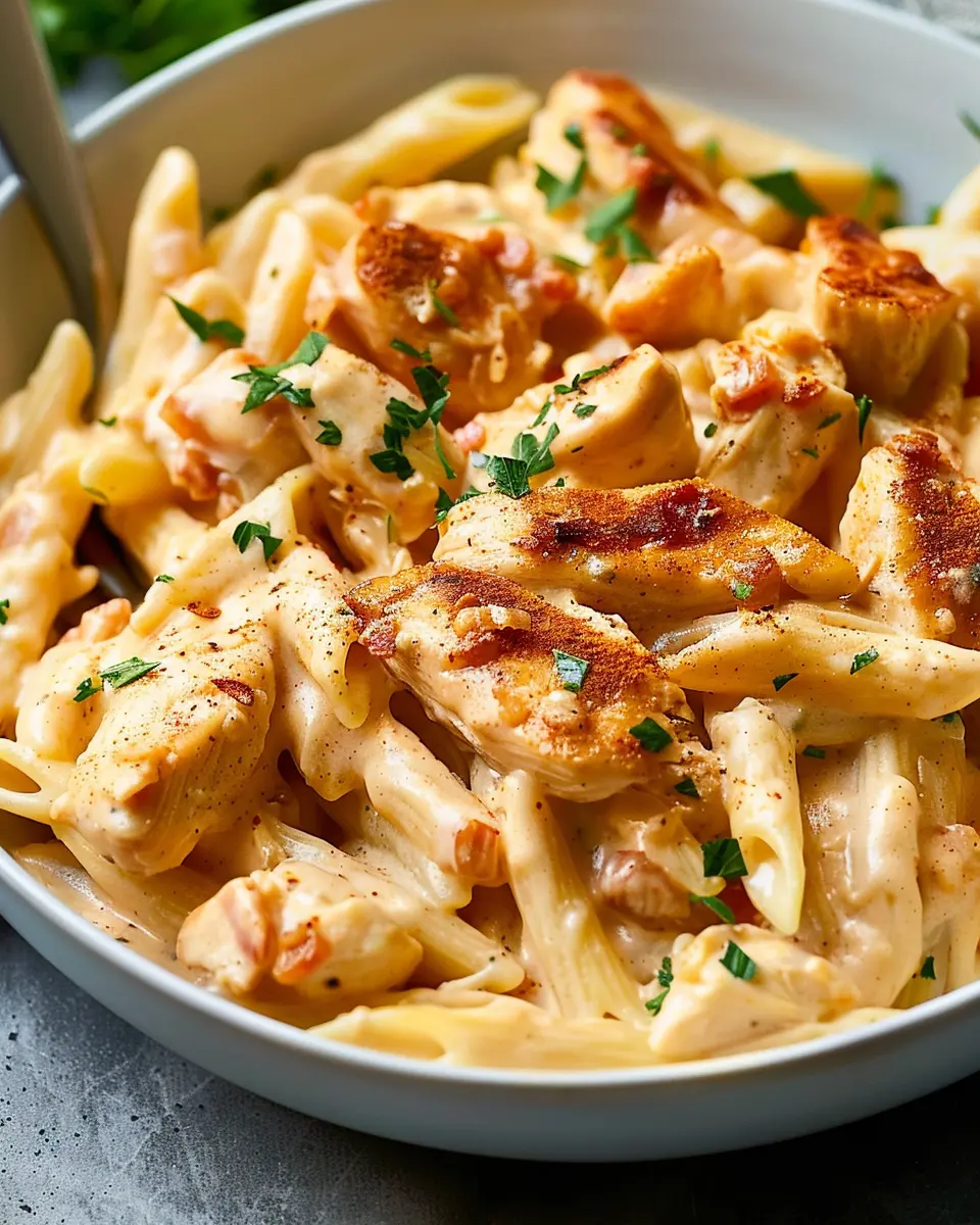 Creamy Cajun Chicken Pasta with Turkey Bacon: A Bold Delight