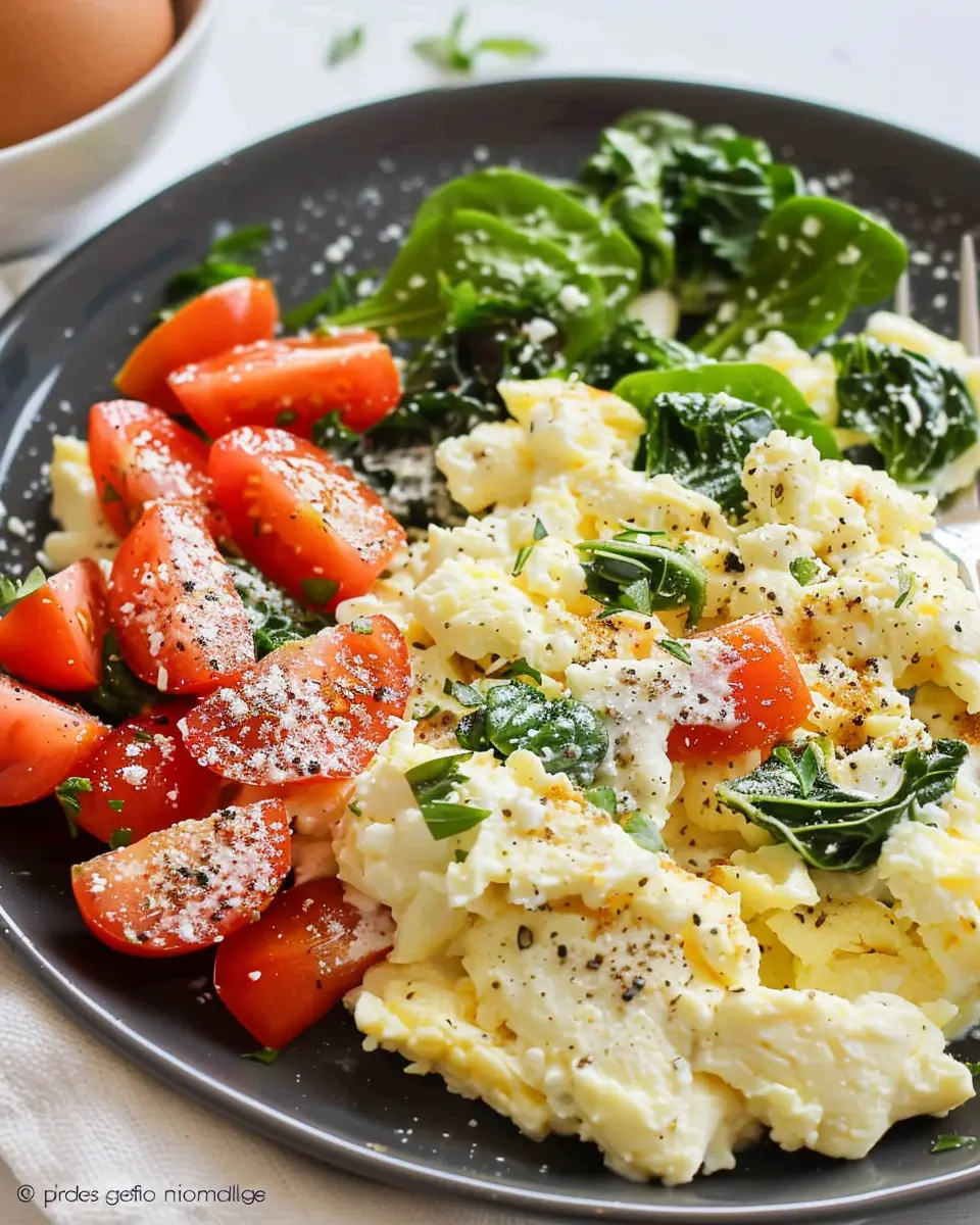 Low-Calorie Egg White Scramble with Turkey Bacon Delight