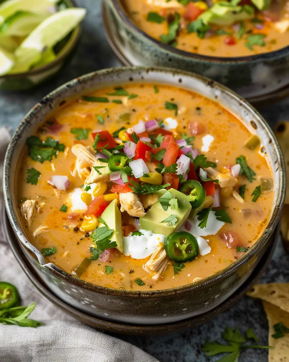 Cheesy Southwestern Chicken Tortilla Soup: A Cozy Comfort Recipe