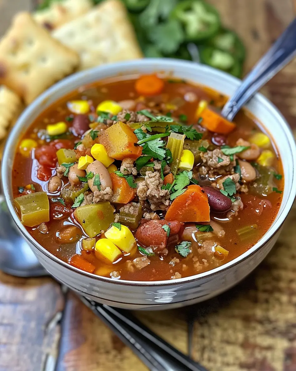 Cowboy Soup: A Hearty Delight with Turkey Bacon and Chicken Ham