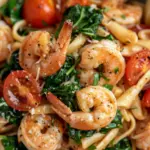 Tomato and Spinach Shrimp Pasta