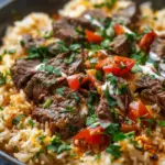 Steak Queso Rice Delight