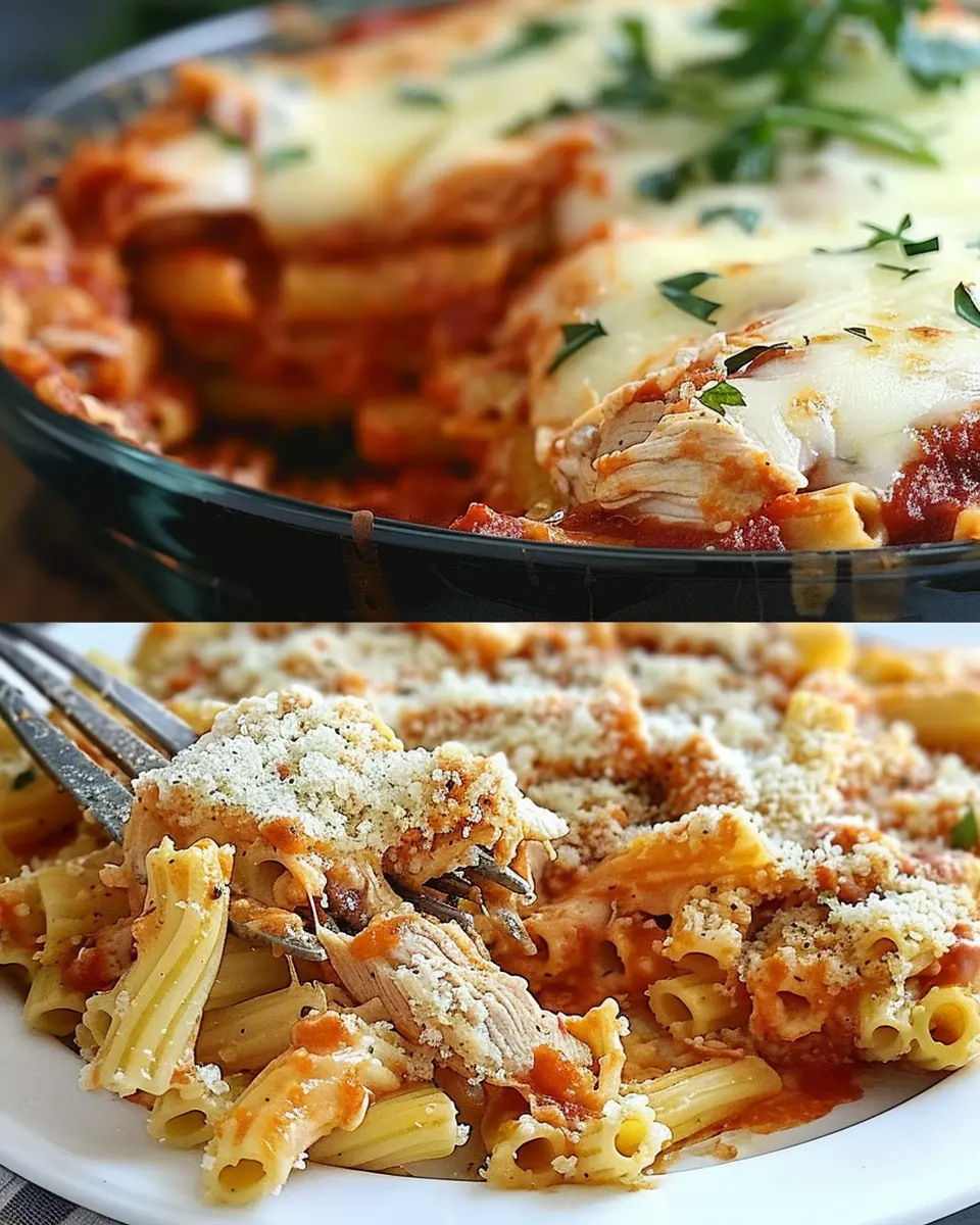 Chicken Parmesan &amp; Pasta Casserole: Easy Comfort Food Delight