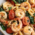 Tomato and Spinach Shrimp Pasta