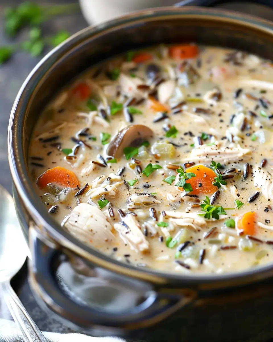 Slow Cooker Chicken and Wild Rice Soup: Comforting and Easy Delight
