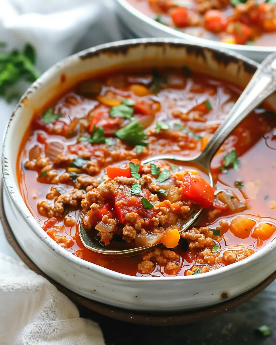 Stuffed Pepper Soup: A Comforting Turkey Bacon Delight