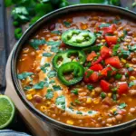 Vegetarian Lentil Tortilla Soup
