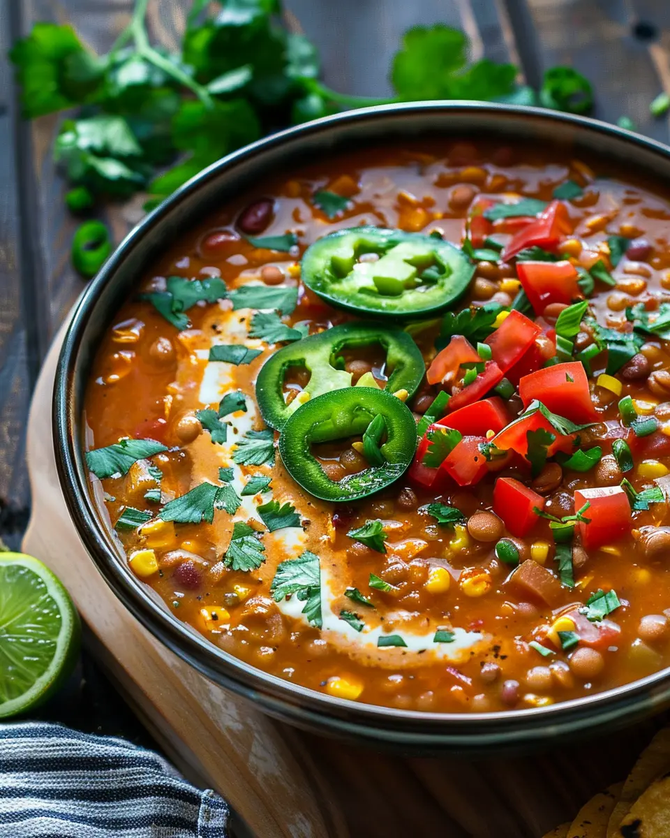 Vegetarian Lentil Tortilla Soup: A Cozy, Hearty Delight