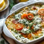 Dump-and-Bake Chicken Tzatziki Casserole
