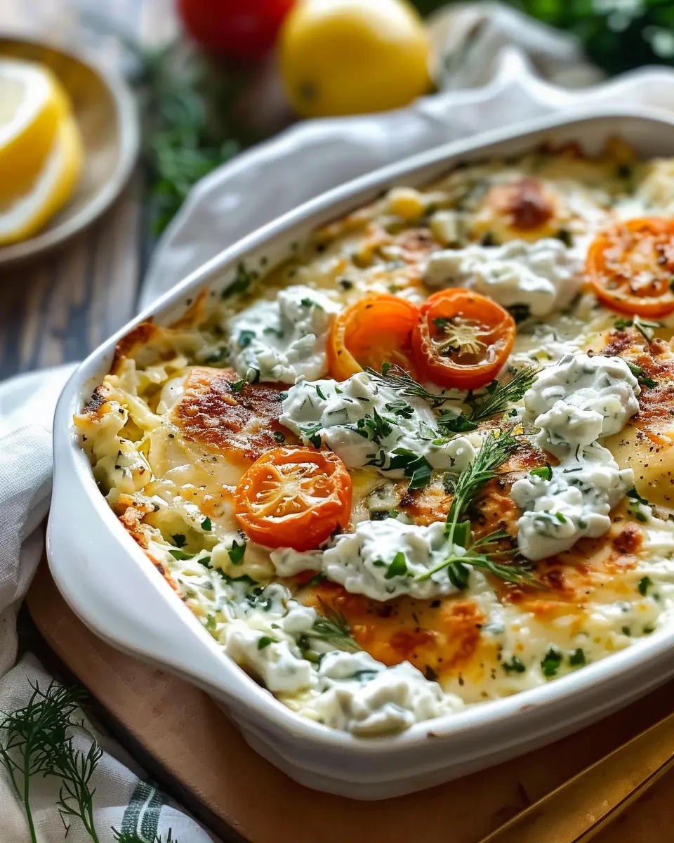Dump-and-Bake Chicken Tzatziki Casserole: Easy and Delicious Meal