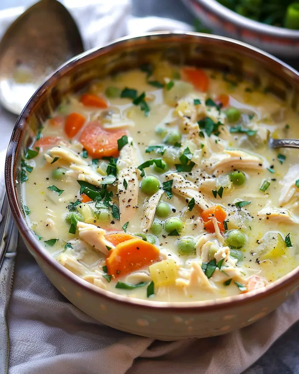Creamy Chicken Veggie Soup: A Deliciously Comforting Dish