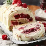 Vanilla Raspberry Yule Log