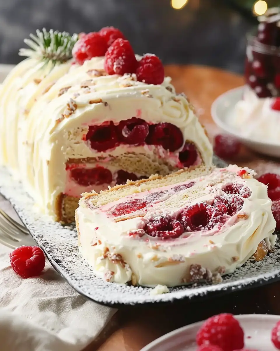 Vanilla Raspberry Yule Log: The Best Homemade Holiday Treat