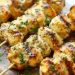 Garlic Ranch Parmesan Chicken Kabobs