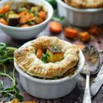 Roasted Autumn Vegetable Pot Pies