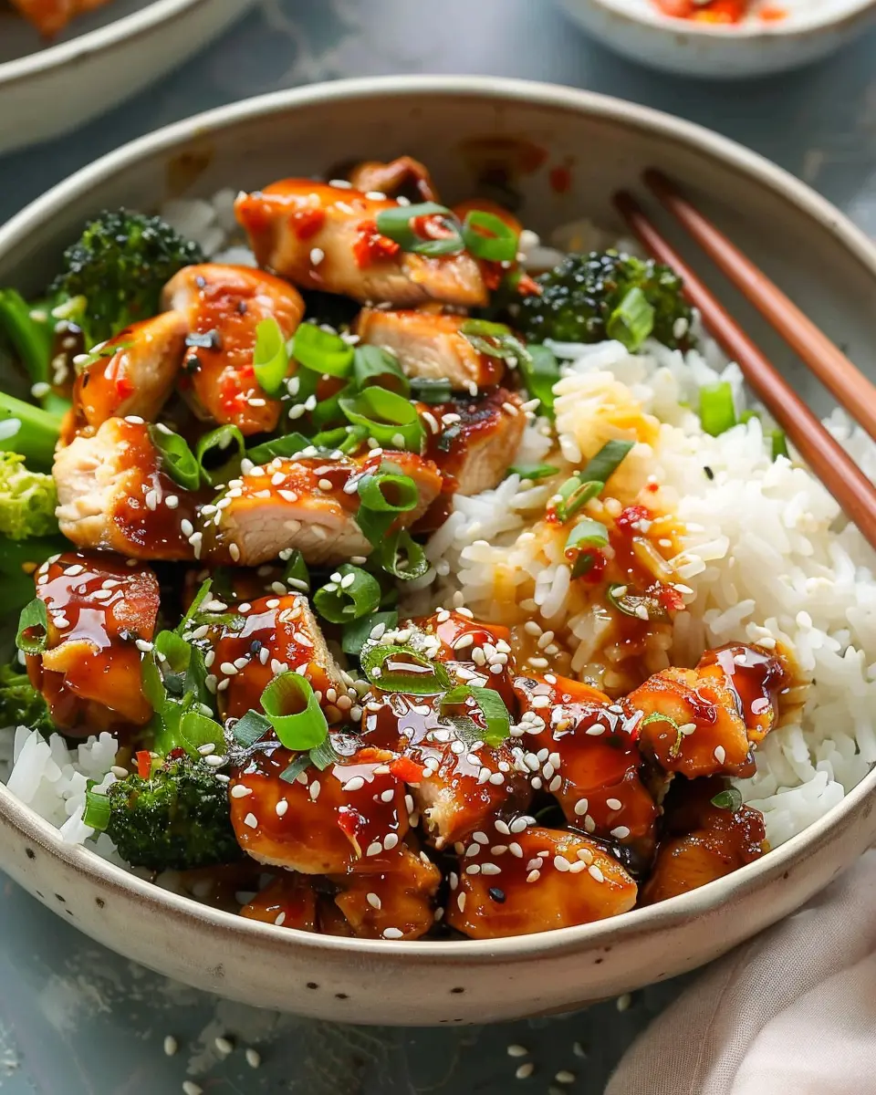 Sticky Chicken Rice Bowls: Easy &amp; Flavorful Weeknight Delight