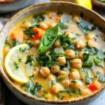Lemony Greek Chickpea Soup