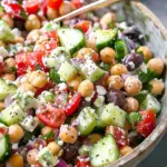 Greek Chickpea Salad with Tzatziki Dressing