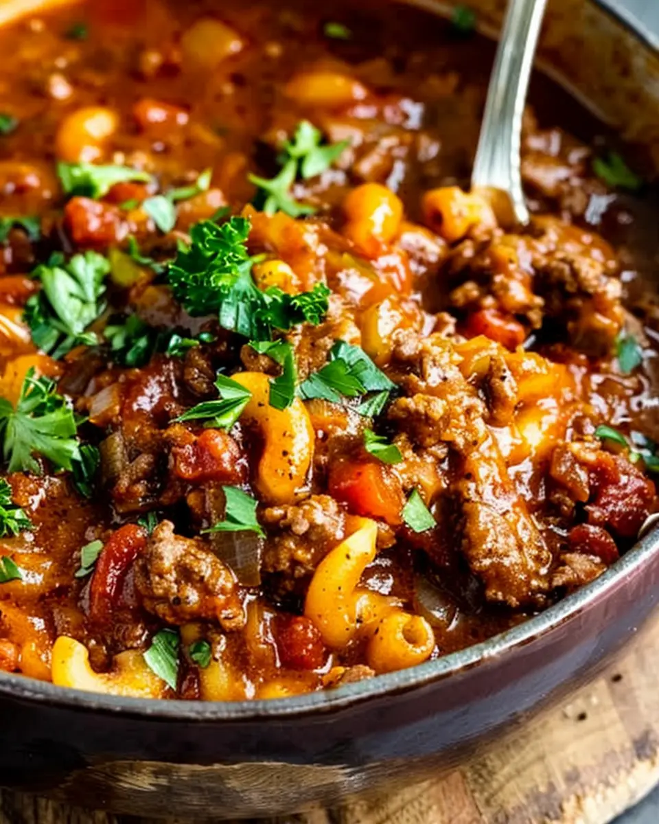Goulash Recipe: Easy American Style Comfort with Turkey Bacon and Chicken Ham