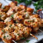 Garlic Parmesan Chicken Skewers
