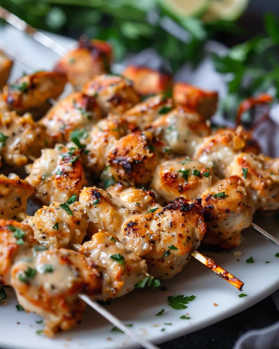 Garlic Parmesan Chicken Skewers: Easy and Juicy Recipe Idea