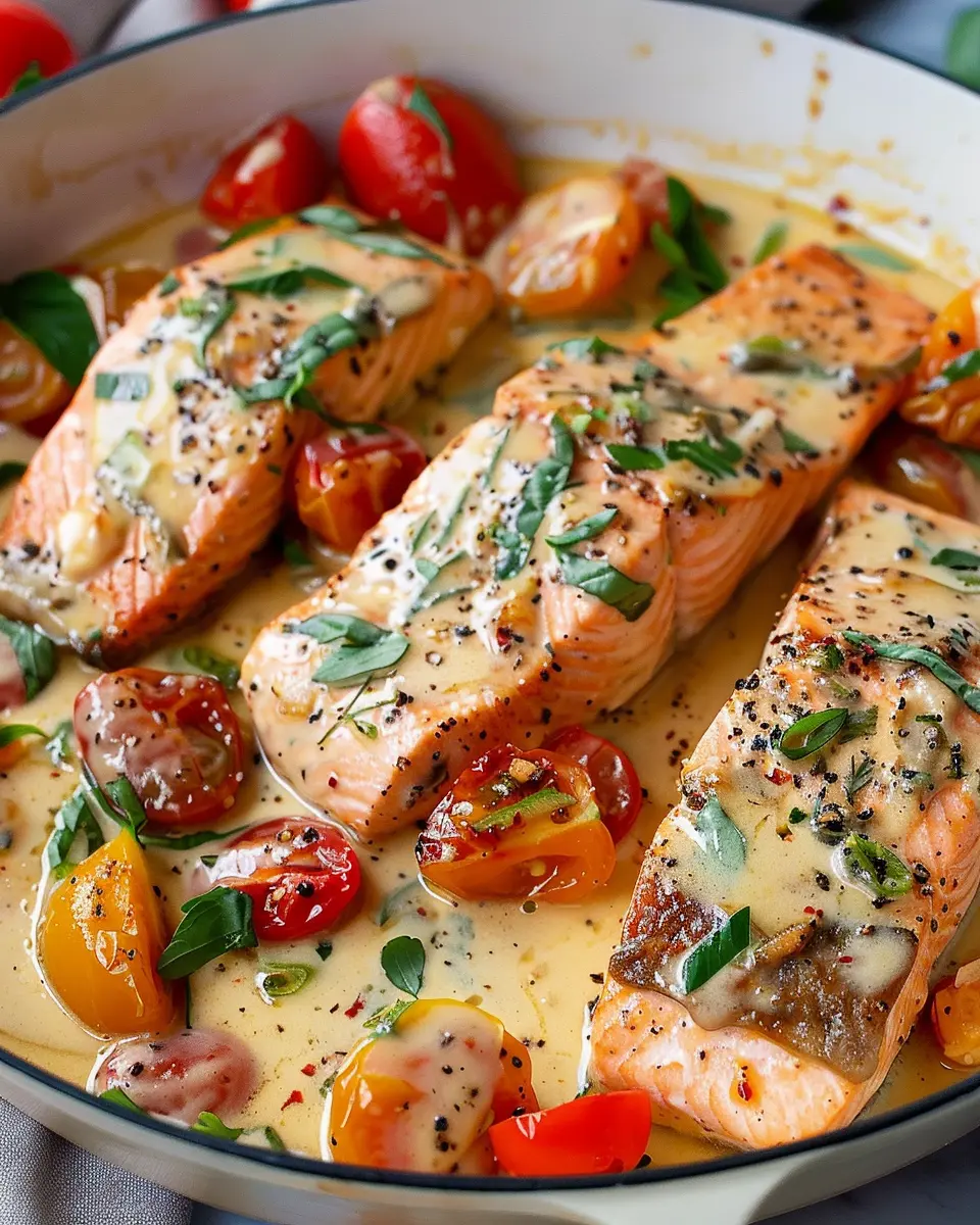 Creamy Tuscan Salmon with Turkey Bacon: A Delightful Indulgence