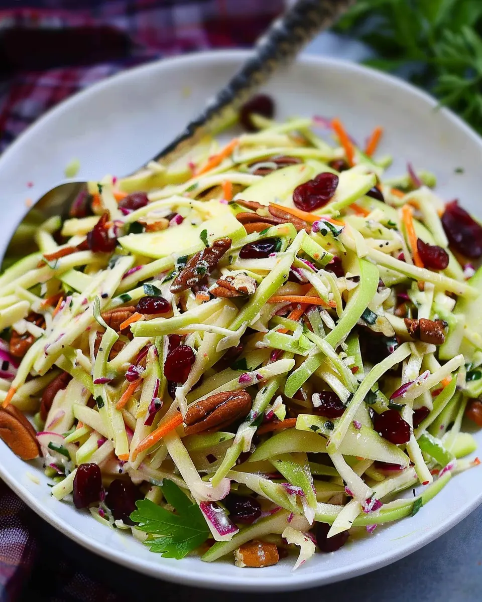 Apple Coleslaw with Cranberries and Pecans: A Refreshing Twist