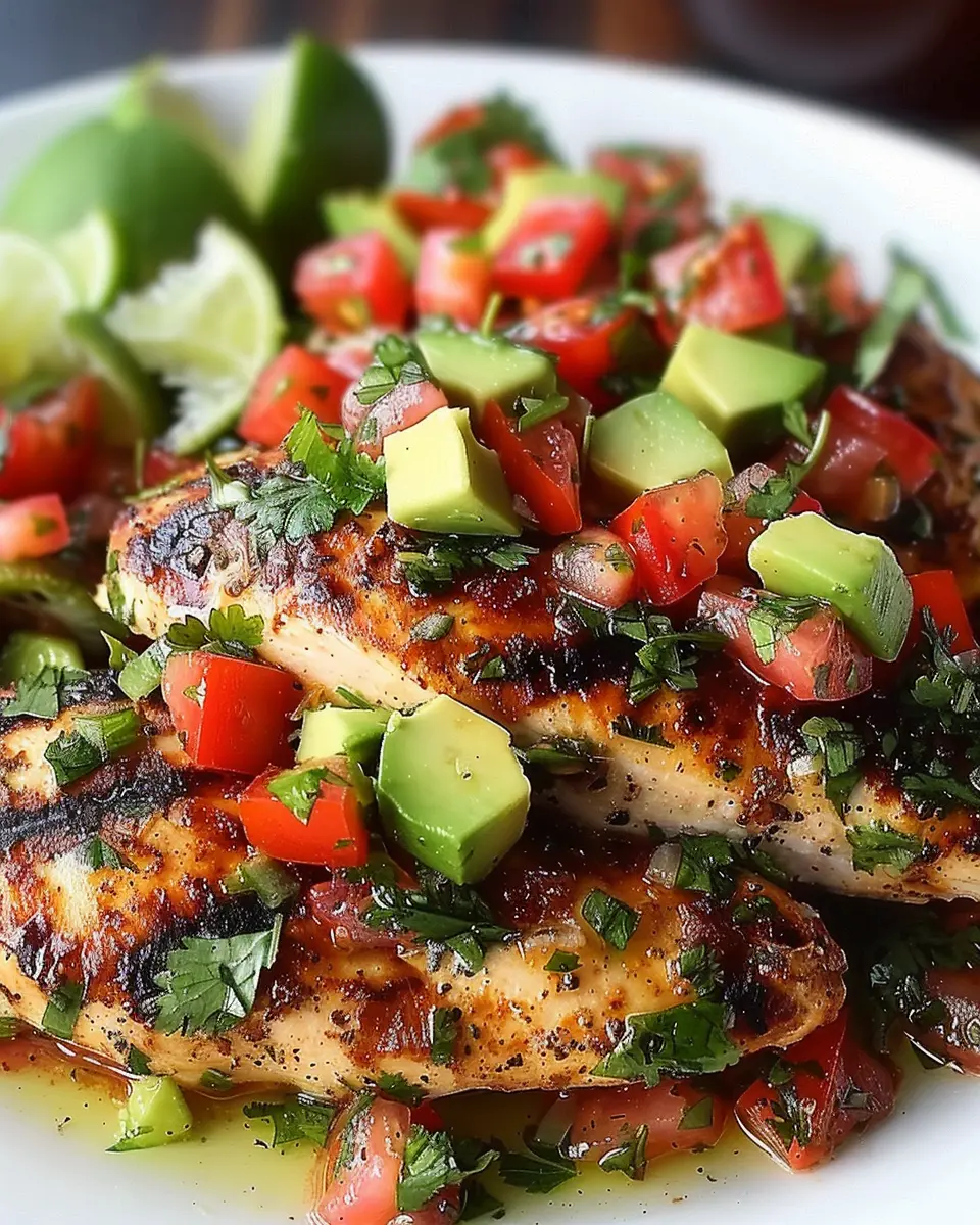 Fiesta Lime Chicken with Avocado Salsa: A Juicy Flavor Delight
