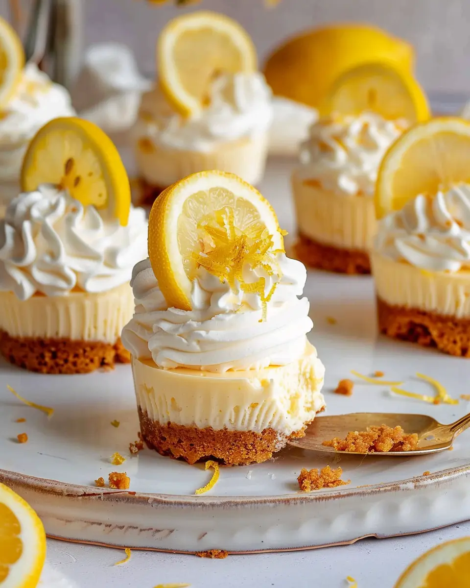 No Bake Mini Lemon Cheesecakes: Easy Zesty Delights to Savor