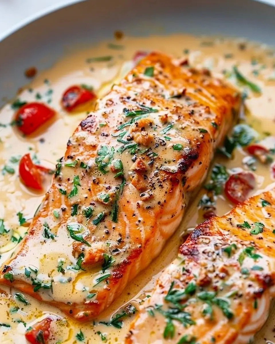 Creamy Tuscan Salmon Recipe with Turkey Bacon: Easy and Delicious