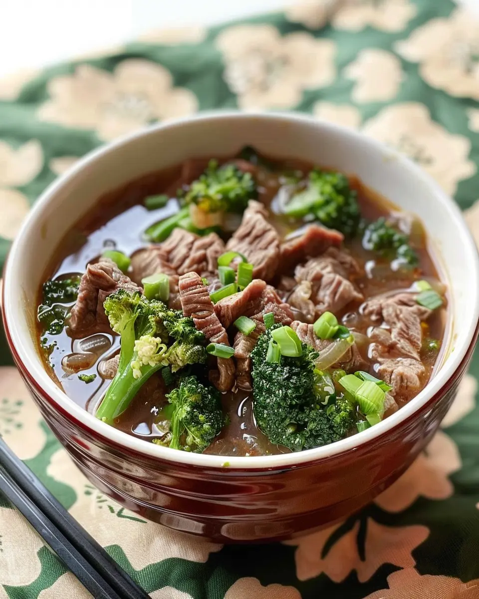Chinese Beef and Broccoli Soup: Easy Comfort Food Delight