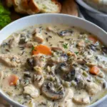 Creamy Mushroom Chicken and Wild Rice Soup