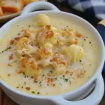 Simple Cheesy Cauliflower Soup