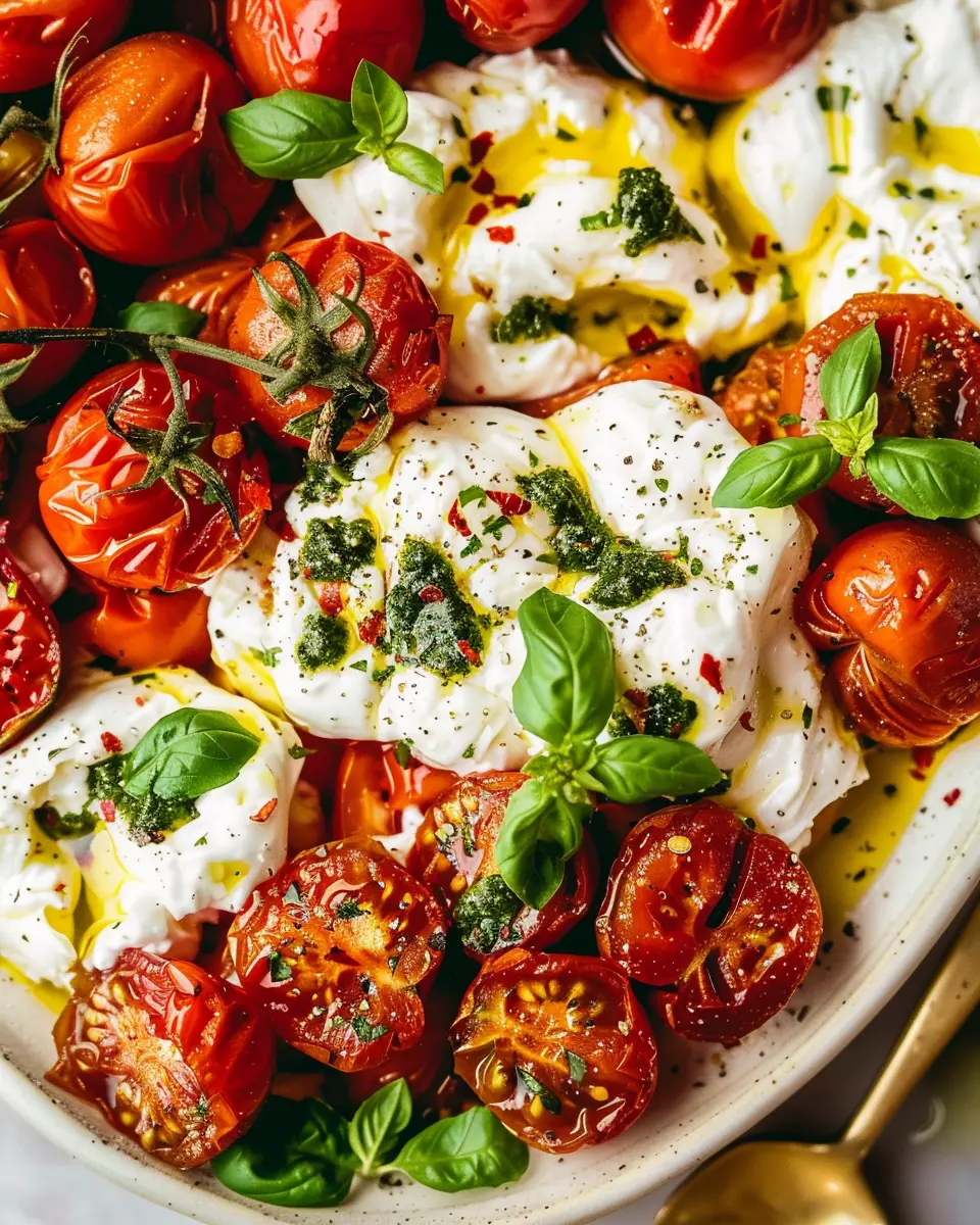 Roasted Tomatoes with Burrata: A Juicy Garden Delight Recipe